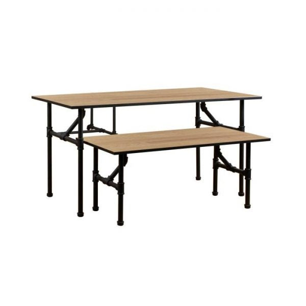PipeLine Nested Table Set - Matte Black, White
