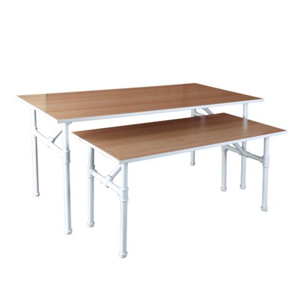 PipeLine Nested Table Set - Matte Black, White