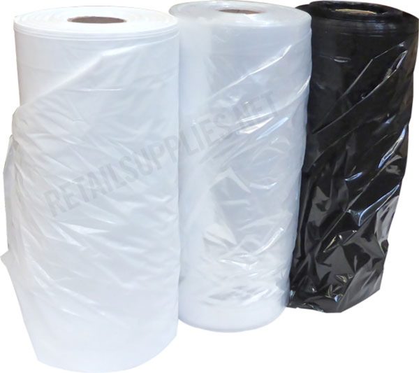 Rouleau de tissu transparent en polyéthylène pour nettoyage à sec de 54 po
