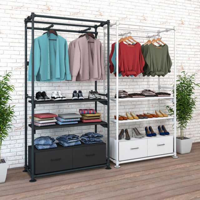 Pipeline Freestanding Kit With FACEOUTS, Two Shelves and Drawers
