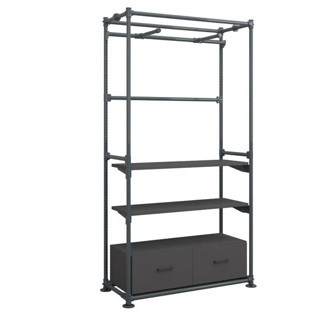 Pipeline Freestanding Kit With FACEOUTS, Two Shelves and Drawers