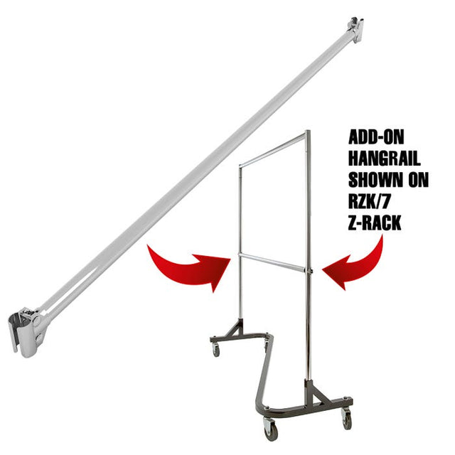 Add-on Hangrail for RZK/7 Rolling Rack