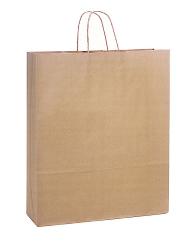 Recycled Kraft Paper Bags With Handles Natural