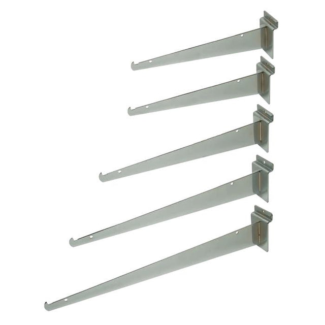Shelf Brackets for Slatwall - Chrome