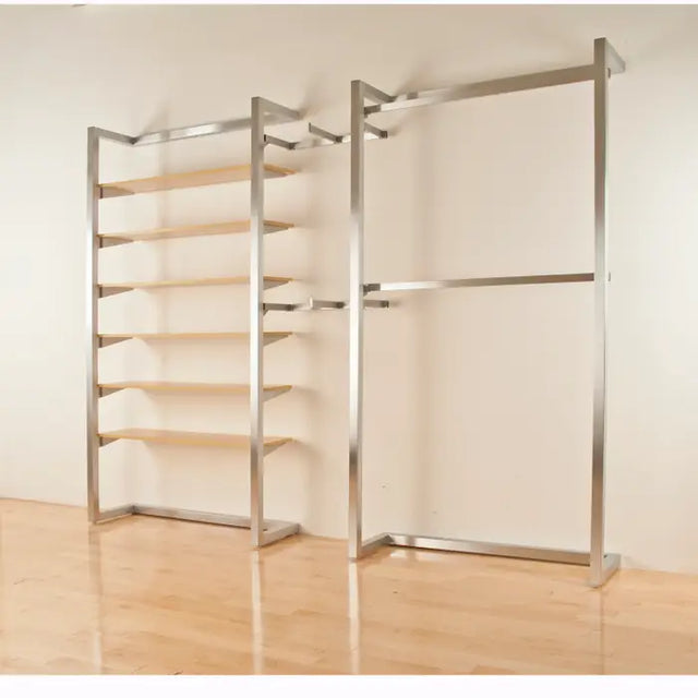 Alta 96" H X 50"W X 16" D Satin Chrome Wall Module