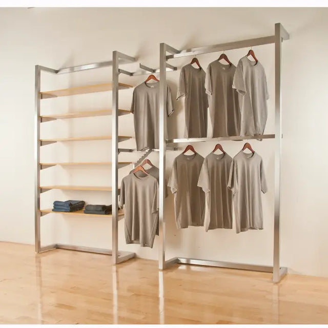 Alta 96" H X 50"W X 16" D Satin Chrome Wall Module