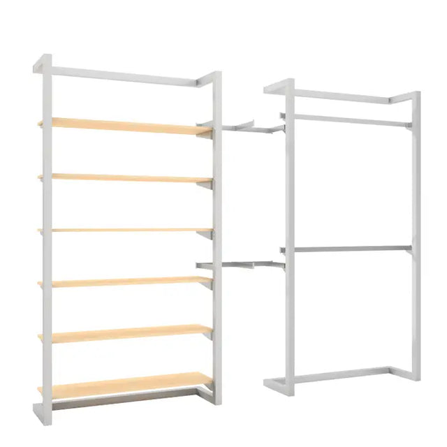 Double Alta Wall Unit With Hanging & Shelving Retail Display Kit 5