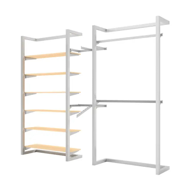 Double Alta Wall Unit With Shelving & Hanging Retail Display Kit 6