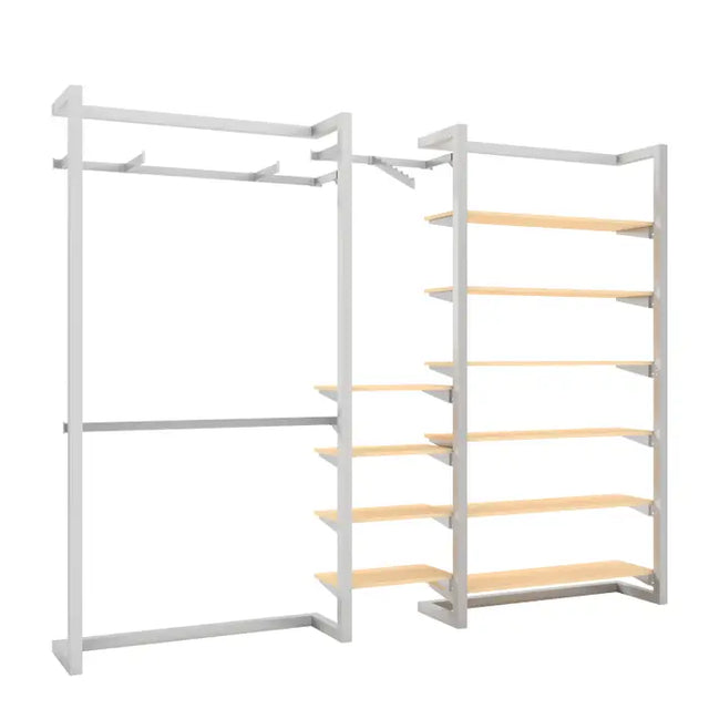 Double Alta Wall Unit With Hanging & Extra Shelving Retail Display Kit 7