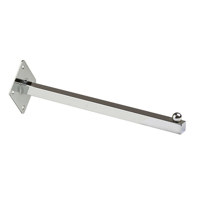 Wall Mount - 12" Square Tubing Faceout - Chrome