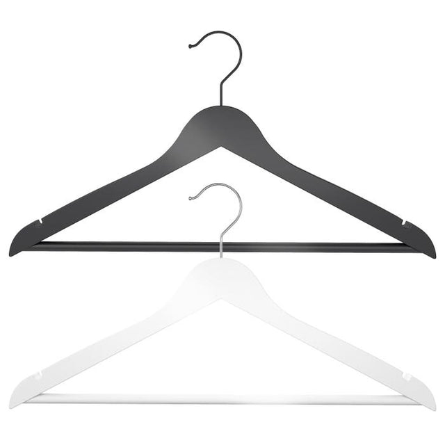 17" Long Flat Wooden Suit Hanger With Pant Bar