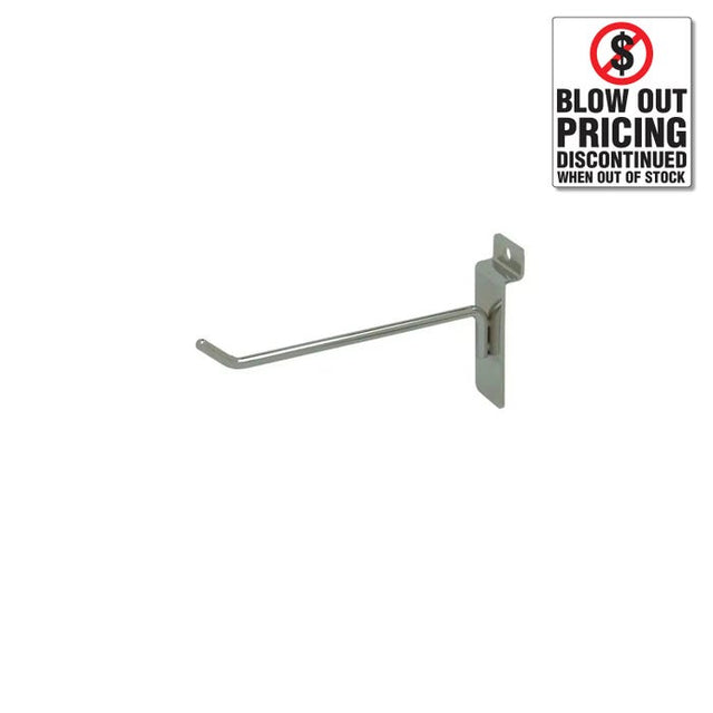 Thin Line Slatwall Hook - Chrome