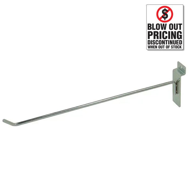 Thin Line Slatwall Hook - Chrome
