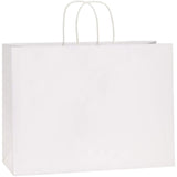 Recyclable Kraft Paper Bags Twisted Paper Handles White