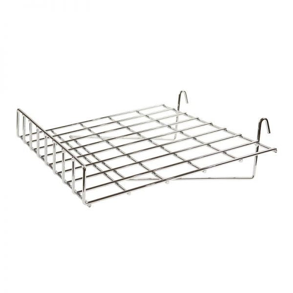SDGWS91 / Étagère inclinée 15" x 24" avec rebord avant pour cloison grillagée