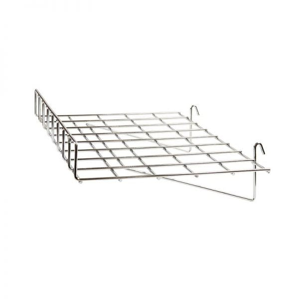 Étagère à grille droite 24"L x 15"W avec rebord avant