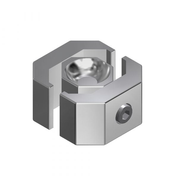 Grid Four Way Connector – Chrome