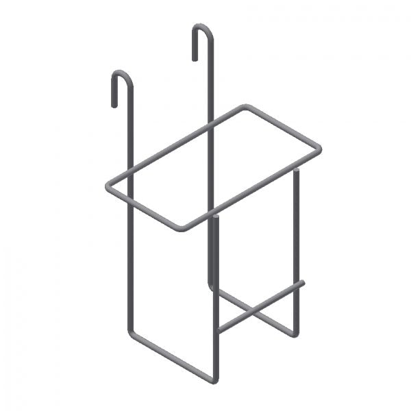 Porte-documents en fil métallique pour grille, noir