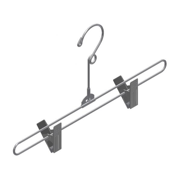 CINTRE POUR JUPE 12" AVEC CROCHET PIVOTANT, CLIPS