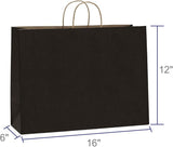 Recycled Kraft Paper Bags With Handles Black