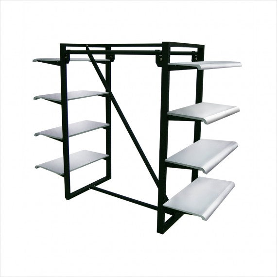 CLOTHES RACK – WITH SHELVES