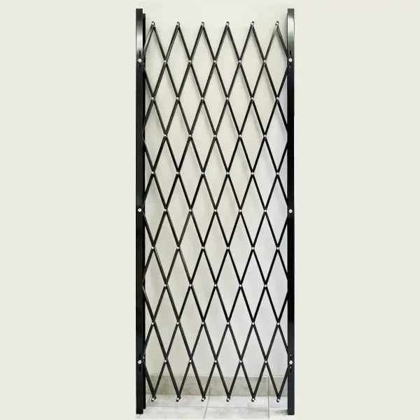 98"H Folding Security Gate - Black