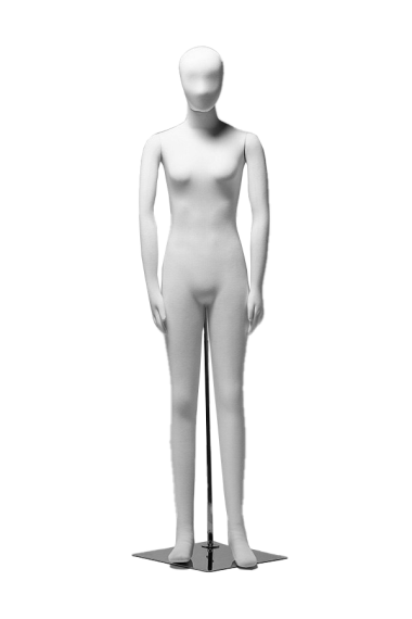 SDFLX-F MANNEQUIN FEMME SOUPLE ET FLEXIBLE AVEC BASE EN MÉTAL (BLANC)
