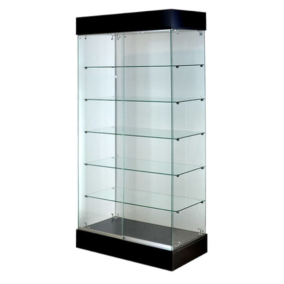 SDGW351876 Frameless Glass Display Cabinet w/Lights