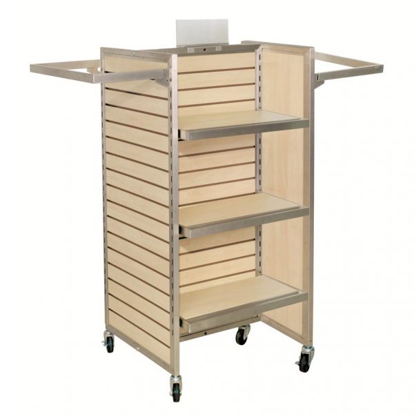 SDSM4 Rolling H-Rack Slat wall Merchandiser