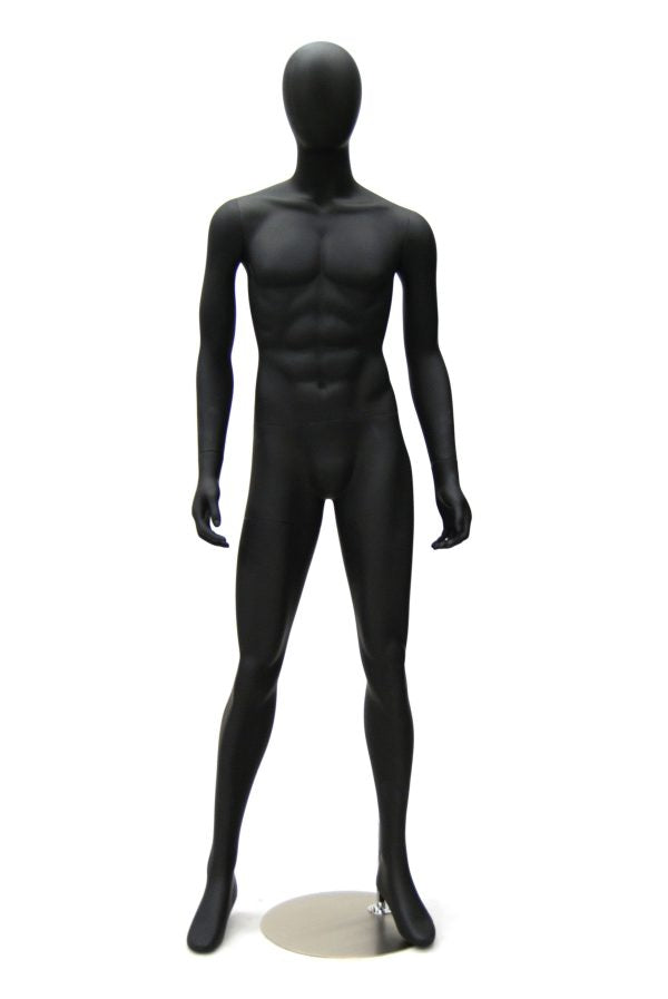 SDMD-KM26BK2/Mannequin tête d'œuf noir mat