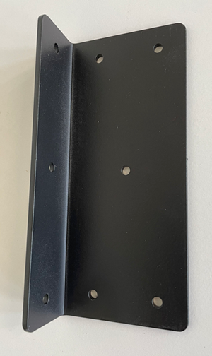 L-Shaped Plate Bracket for Folding Security Gates | Black or White