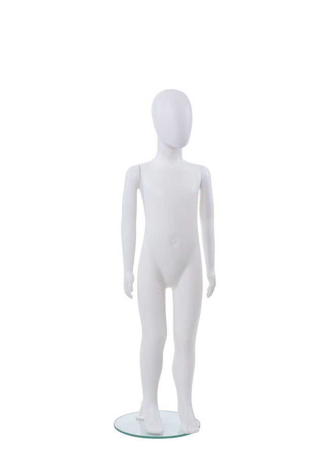 PLK-11GW Child Egghead Mannequin White Matte – 110 cm