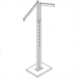 SDR24/25 - 2 WAY W/RECT TUBE & 2 SLANT ARMS