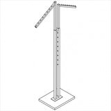 SDR24/25 - 2 WAY W/RECT TUBE & 2 SLANT ARMS