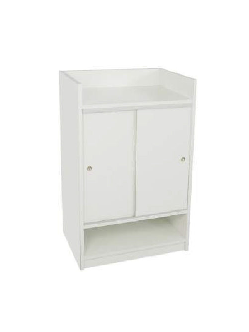 Cash Register Stand w/ Glass Front White