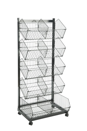 5Tier Black Wire Basket