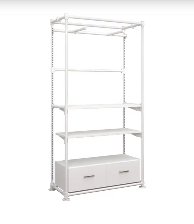 Pipeline Freestanding Kit With FACEOUTS, Two Shelves and Drawers