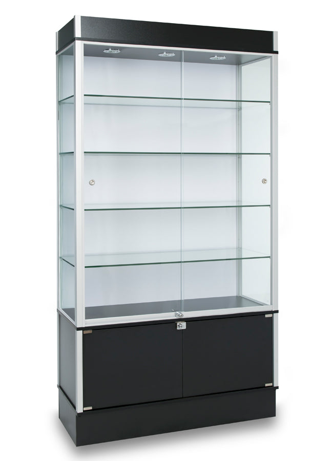 42" Tower Display Case. Black