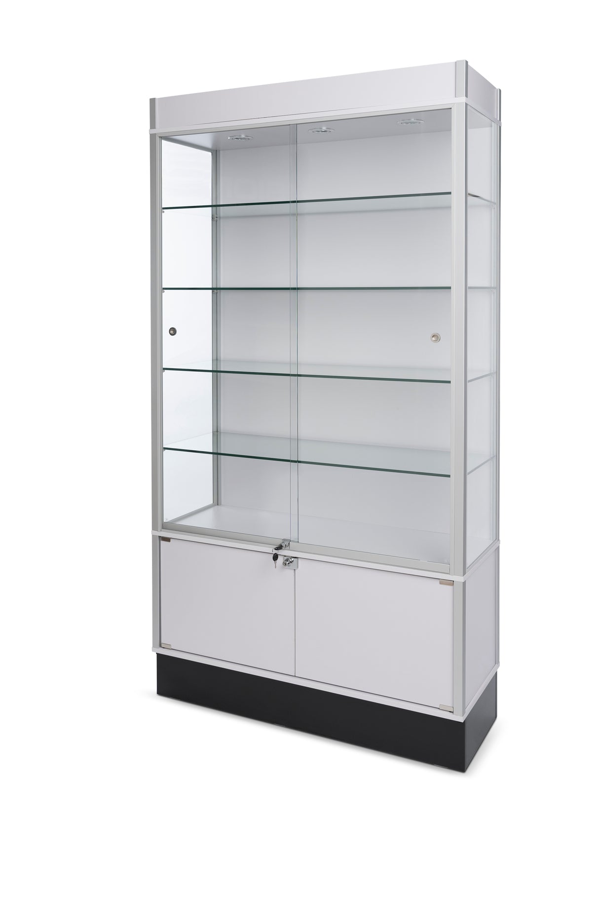 42" Tower Display Case. White