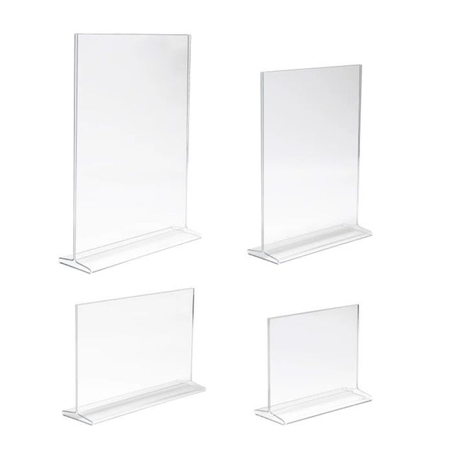 Acrylic Top Load Sign Holders for Counter Tops