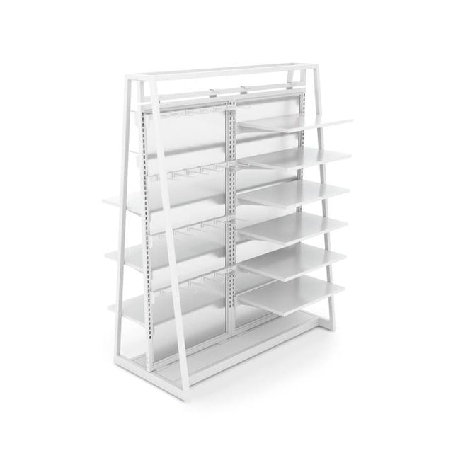 Aspect 48" Floor Merchandiser with Display Hooks and Shelves - Kit 4