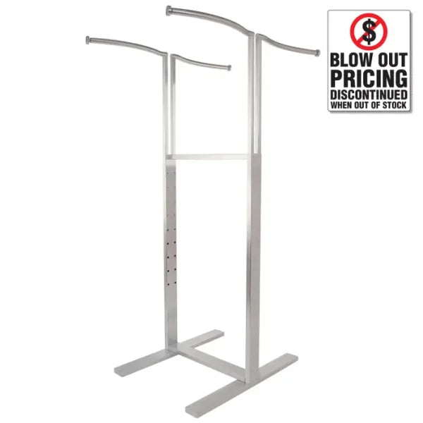 SDBA47CRVSC/ Adjustable 4-Way Merchandiser w/S-Shaped Hangrail