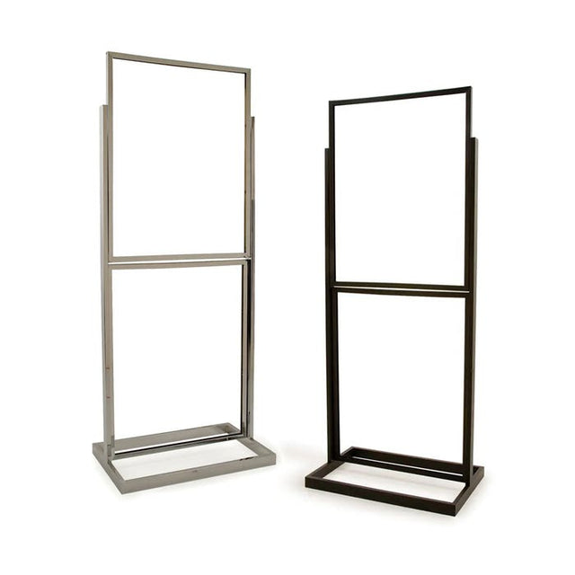 22" X 28" Double Bulletin Sign Holder With Rectangular Tubing Base