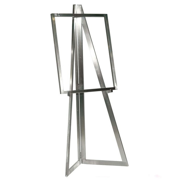 Bauhaus Floor Standing Folding Easel - Satin Chrome
