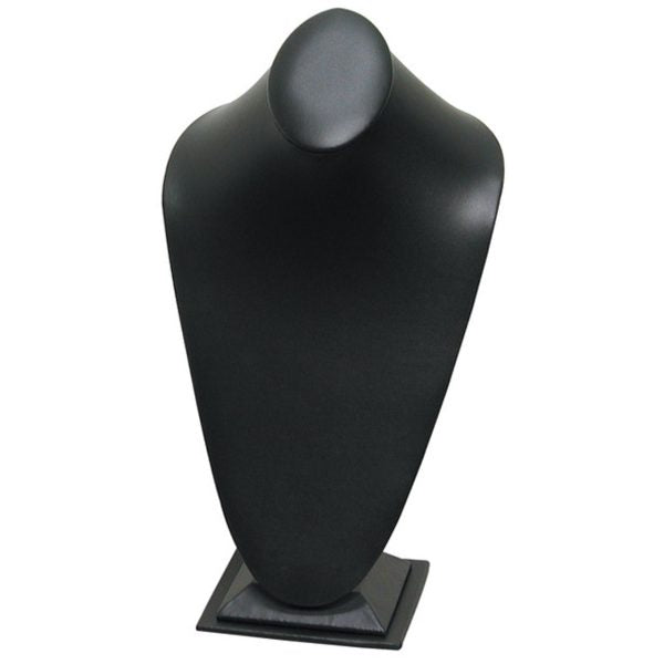 Black Faux Leather Necklace Display