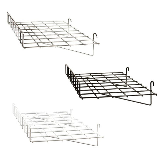 1/4" Wire Straight Shelf With Front Lip for Grid Panel
