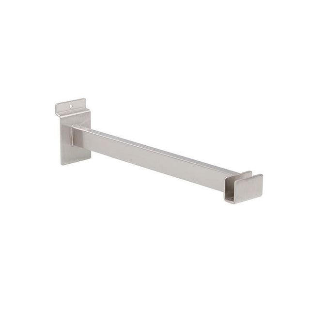 Boutique Series 12" Long Rectangular Tubing Hangrail Bracket for Slatwall