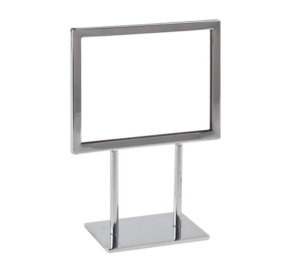 SDMCP57 / 7"W x 5.5"H Sign Holder with (2) 4"Stems and Flat Base