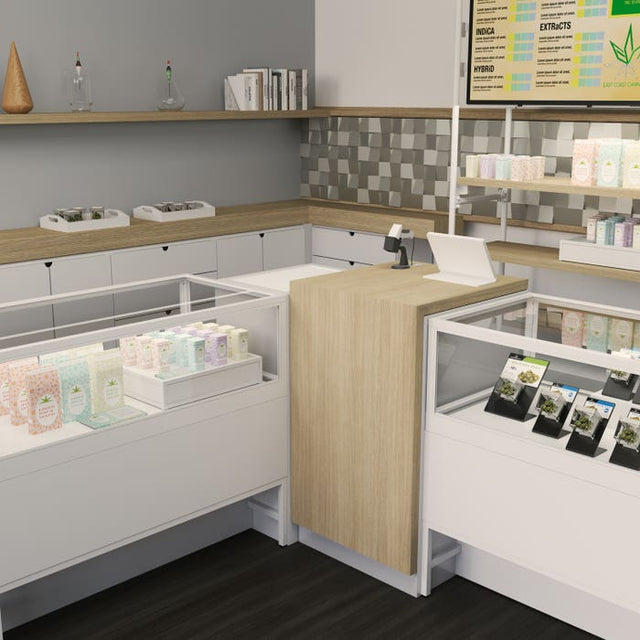 Deluxe 24" Cash Wrap Retail Counters