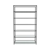 Freestanding Retail Shelf Merchandiser w/ Adjustable Glass Shelves